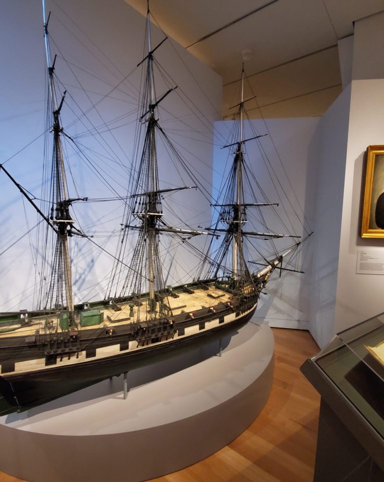 Boat model in the Peabody Essex Museum