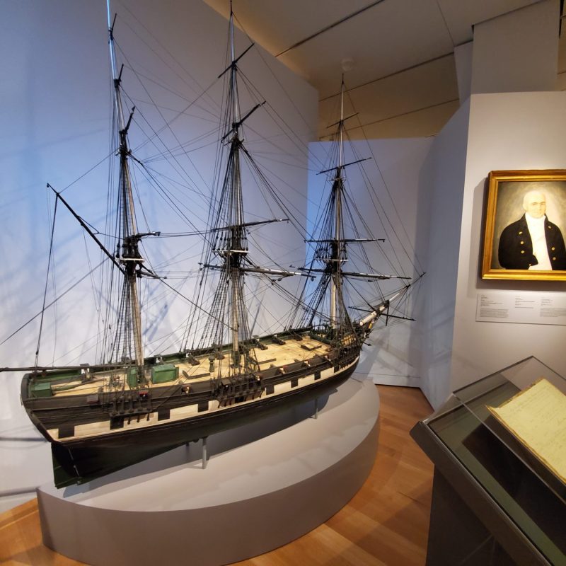 Boat model in the Peabody Essex Museum