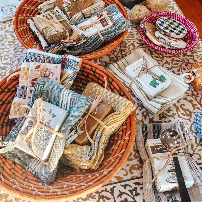 Consumer goods on display in a store