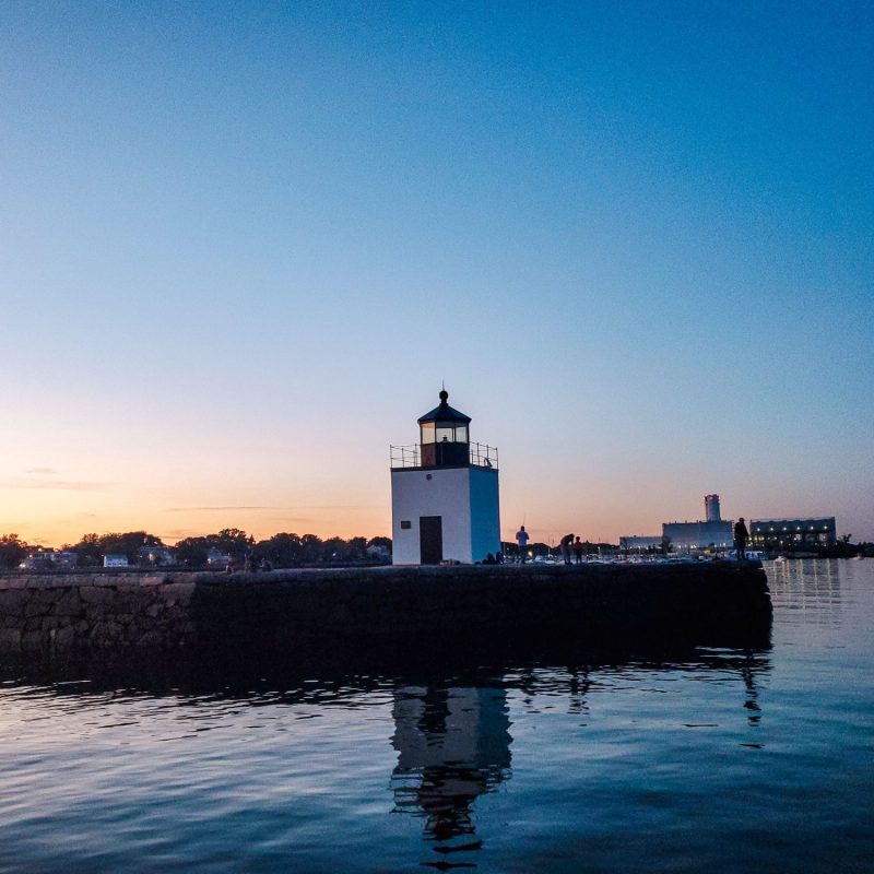Derby Wharf Lighthouse at sunrise