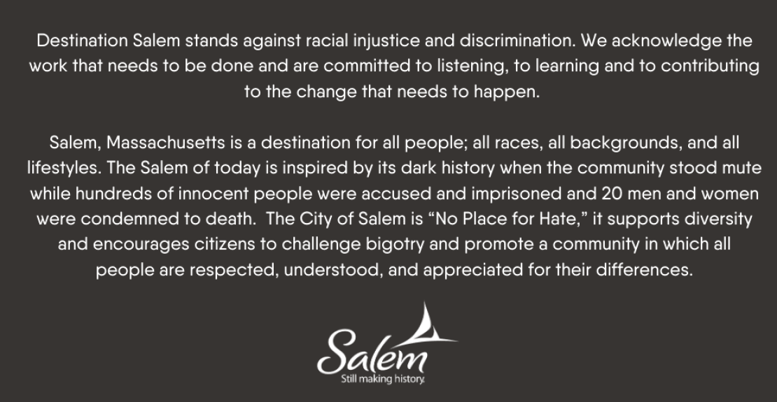 Salem.org No Place for Hate statement graphic