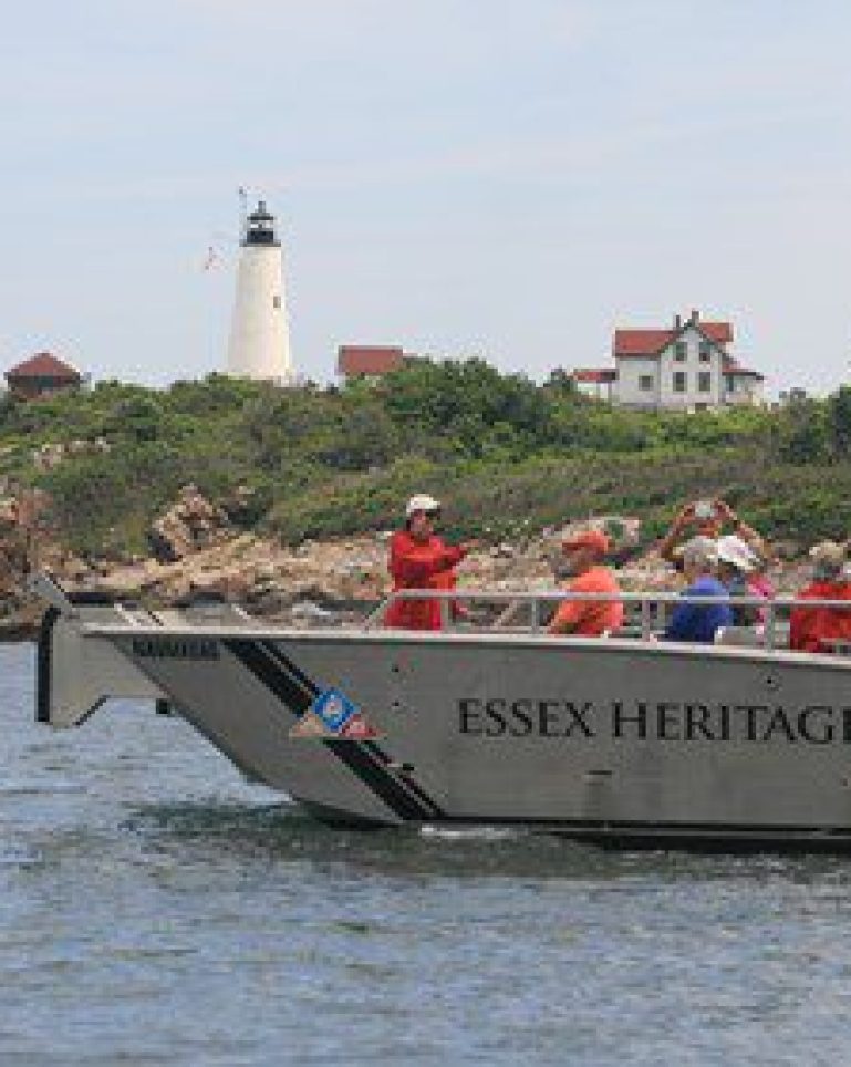 Essex Heritage’s landing craft Naumkeag in Salem Harbor