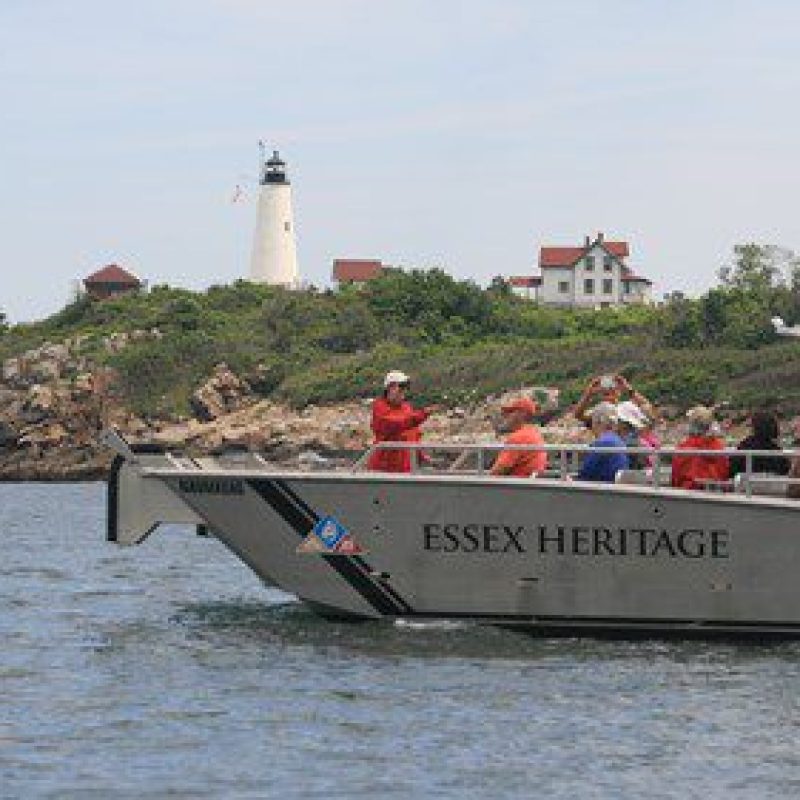 Essex Heritage’s landing craft Naumkeag in Salem Harbor