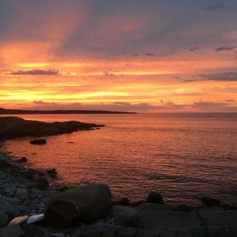 Sunset in Salem Harbor in Salem, Massachusetts