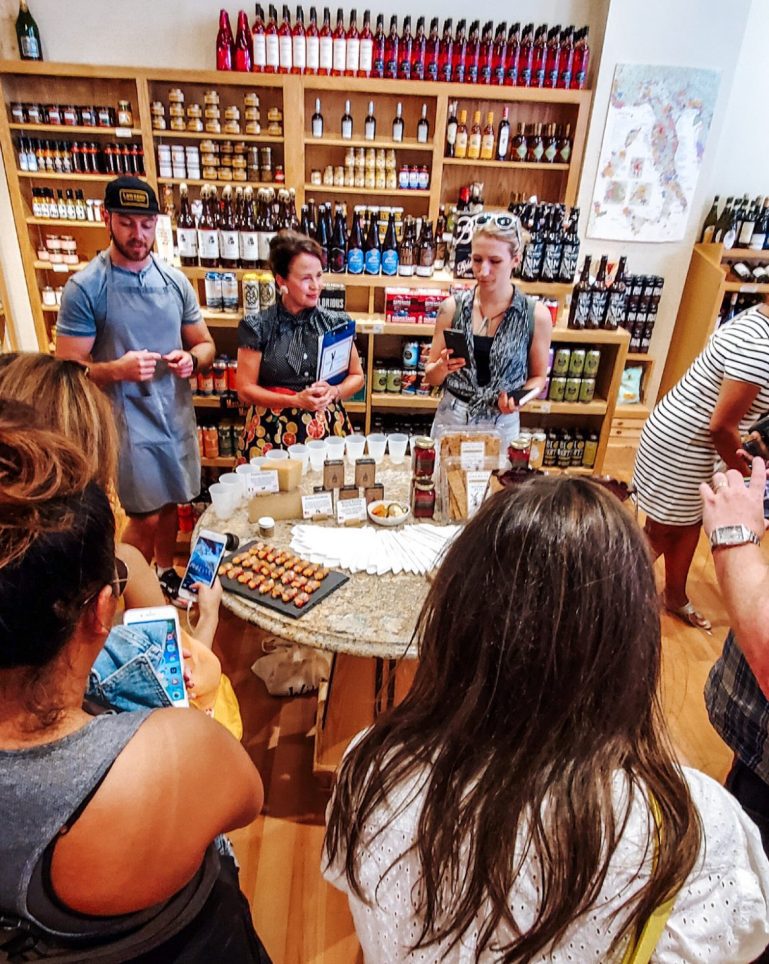Tourists in The Cheese Shop in Salem