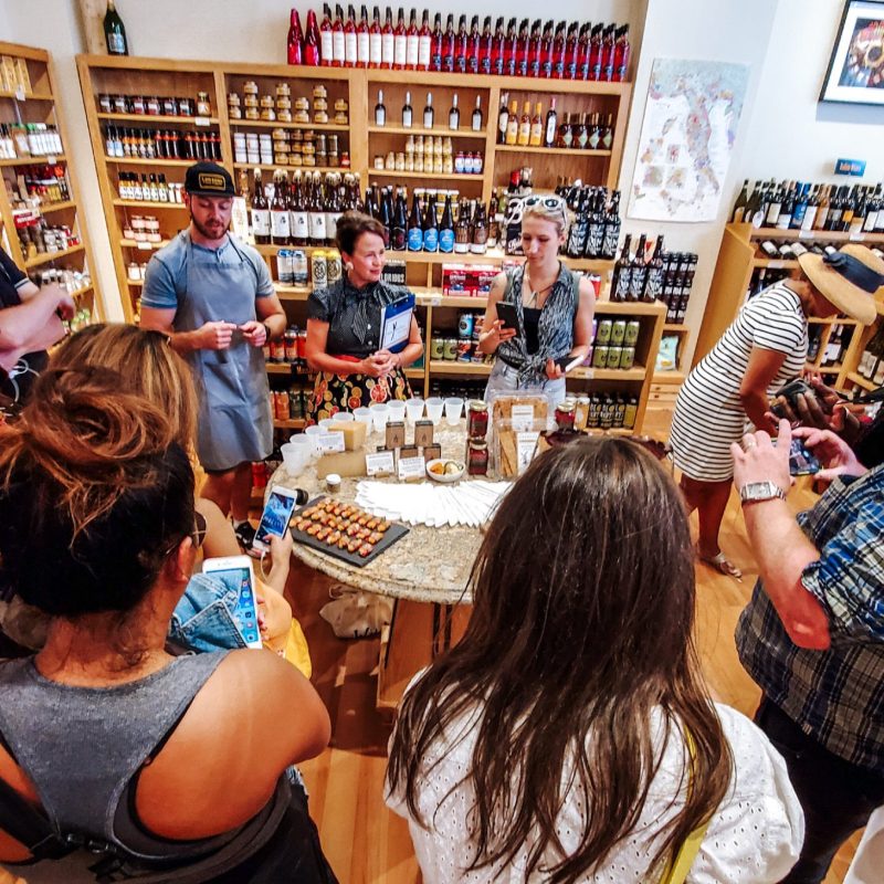 Tourists in The Cheese Shop in Salem