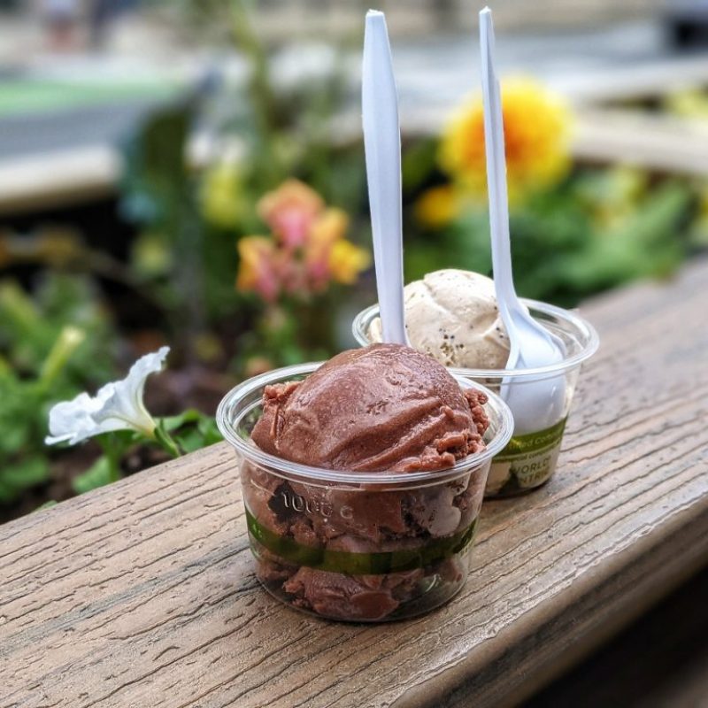 Cups of ice cream from Melt in Salem, Massachusetts