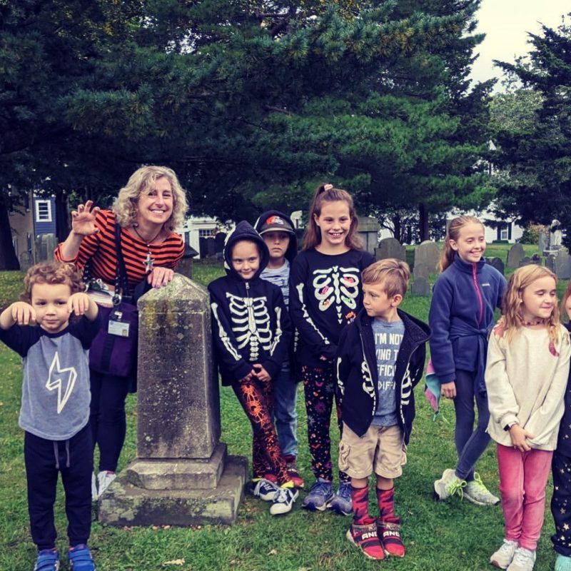Salem Massachusetts Kids Tours at Broad Street Cemetery