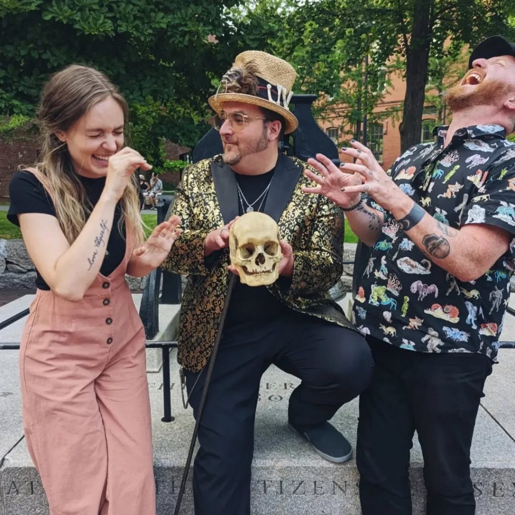 Sarah Black, Dr. Vitka, and Jeffrey Lilley, all Salem tour guides