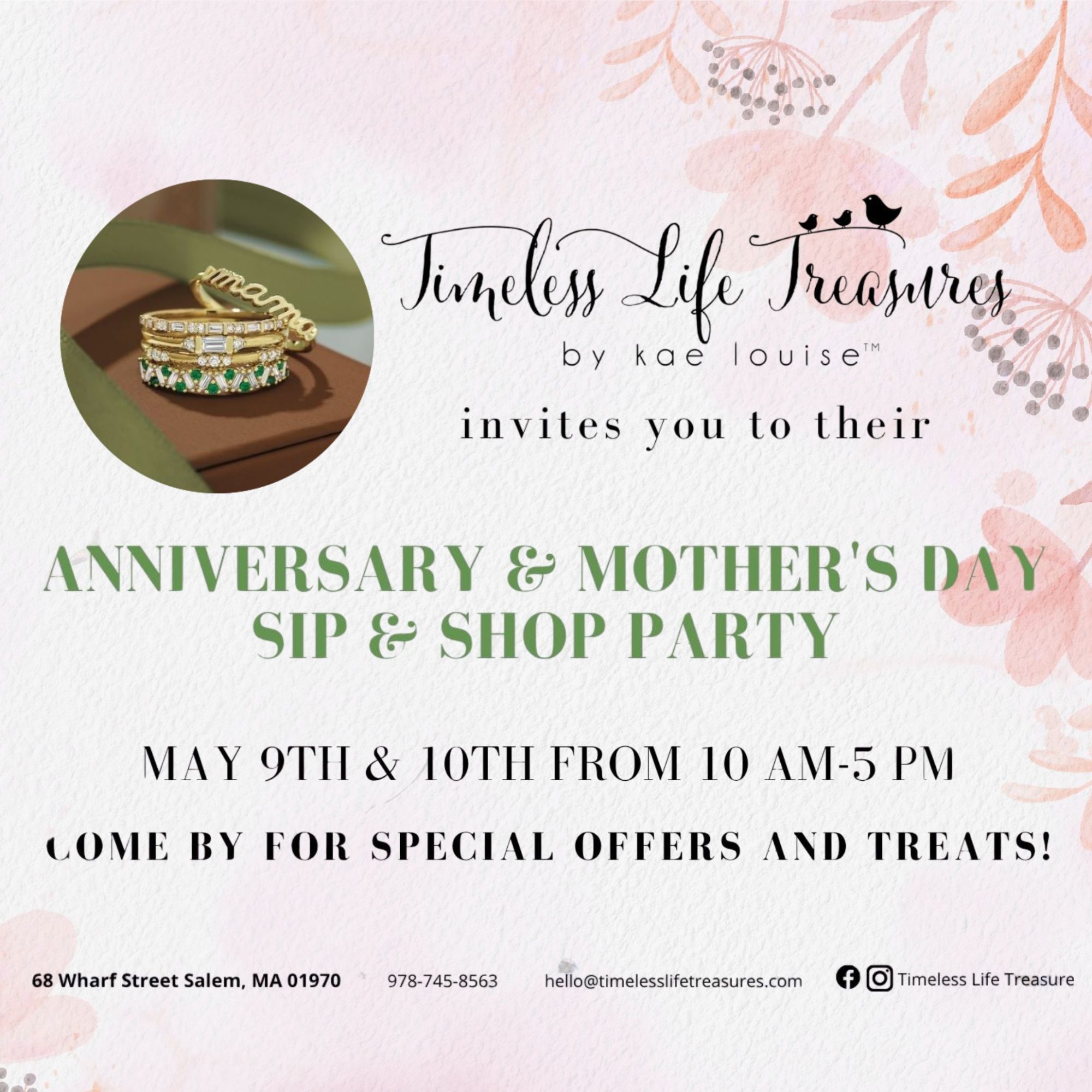 Anniversary & Mother's Day Sip & Shop Party